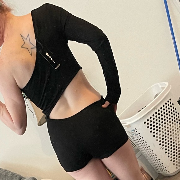 POSTERGIRL. DollsKill. One piece; cutout one sleeved bodysuit - Picture 8 of 8